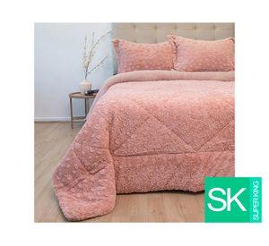 Cubrecama Plush senses rosa D1 súper king