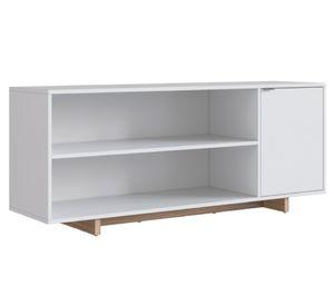 Rack TV 50" Moveli 3 espacios blanco