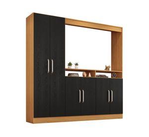 Rack TV dormitorio 50" Venecia negro/caramelo