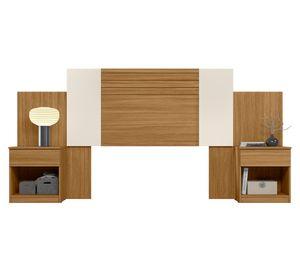 Respaldo de cama 2 veladores Araguaia 2 plazas fendi