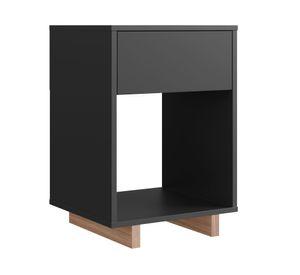Velador B88 1 cajón gris
