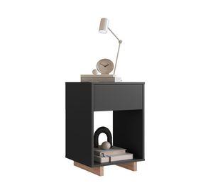 Velador B88 1 cajón gris