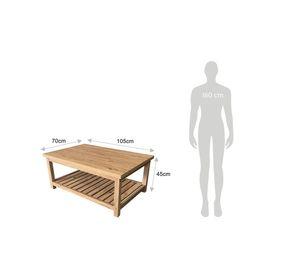 Mesa centro rectangular Saltillo natural