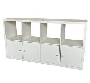 Estante organizador Liam 8 espacios 4 puertas blanco