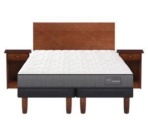 Cama europea Anatomic 2 plazas base dividida + set New Villarrica