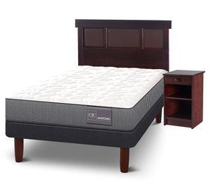 Cama europea Anatomic 1.5 plazas  + set New Dublín chocolate