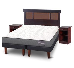 Cama europea Anatomic 2 plazas base dividida + set New Dublín chocolate