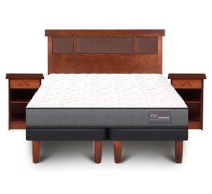 Cama europea Anatomic 2 plazas base dividida + respaldo New Dublín