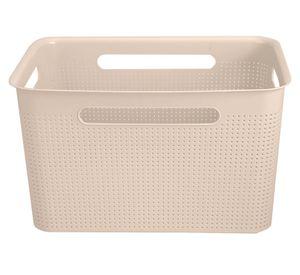 Caja organizadora modular L beige plástico 37x27x21 cm