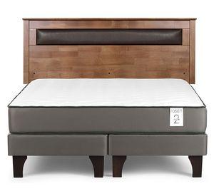 Cama europea New Style 2 plus 2 plazas base dividida + respaldo Ferrara