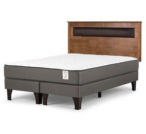 Cama europea New Style 2 plus 2 plazas base dividida + respaldo Ferrara