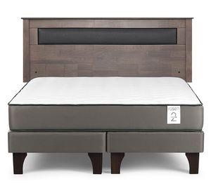 Cama europea New Style 2 plus 2 plazas base dividida + respaldo  Ferrara G