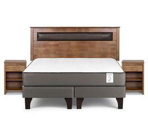 Cama europea New Style 2 plus 2 plazas base dividida + set Ferrara