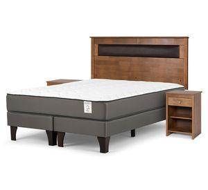 Cama europea New Style 2 plus 2 plazas base dividida + set Ferrara
