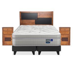 Cama europea Paradise 2 plazas base dividida + set Colonia