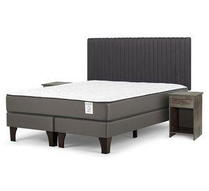 Cama europea New Style 2 plus king base dividida +  set Lucio G