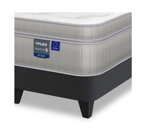 Cama europea Paradise king base dividida + 1 respaldo Design gris