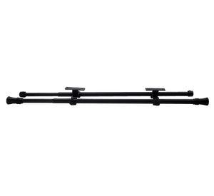 Set de barra cortina extendible techo cono fierro 8x320 cm negro