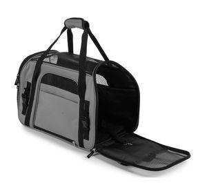 Bolso transporte mascota cuadrado M gris