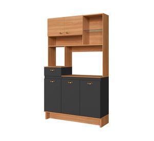 Kit mueble cocina grafito/café 5 puertas