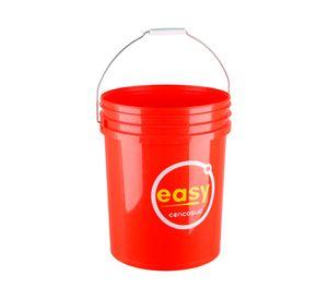 Tineta plástica mango metal 5 gl rojo