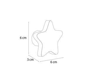 Pack percha Estrella natural 4 un.