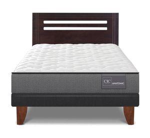 Cama europea 1.5 plazas Anatomic + respaldo Múnich