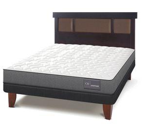 Cama europea 2 plazas Anatomic + respaldo Dublín chocolate
