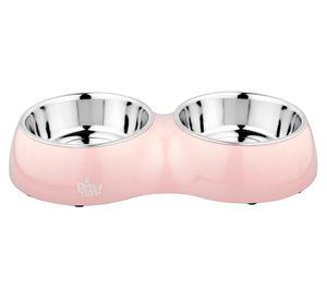 Plato mascota Doble rosa