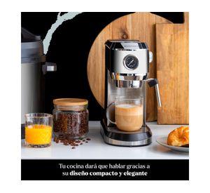Cafetera cápsula y grano Verona Coffe silver 1 lt