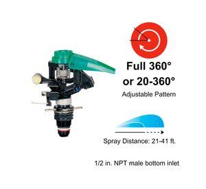 Aspersor impacto P5-R negro 5.08 cm
