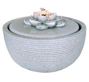 Fuente agua con LED Flor 15.5 cm