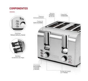 Tostador 4 rebanadasTH-133i gris 1500 W