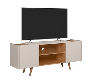 Rack TV 55" River off white matte/freijó