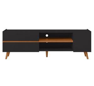 Rack TV 65" Purus negro mate/freijo