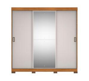 Clóset 3 puertas Antonia café/off white 206.5x181.5x54.9 cm