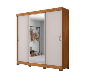 Clóset 3 puertas Antonia café/off white 206.5x181.5x54.9 cm