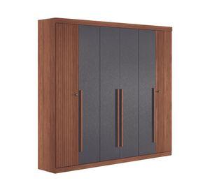 Clóset 6 puertas Buriti grafito 219x231.6x46.3 cm