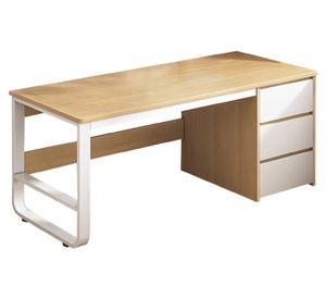 Escritorio ejecutivo beige blanco 3 cajones