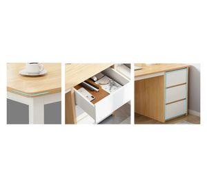 Escritorio ejecutivo beige blanco 3 cajones