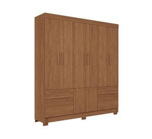 Clóset 8 puertas 4 cajones Curitiba jatoba 214x194.4x46 cm