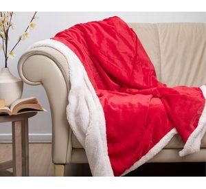 Manta Fluffy deluxe rojo 127x152 cm 1 un.