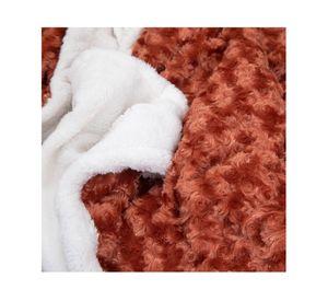 Manta plush sherpa Deluxe terracota 1 un.