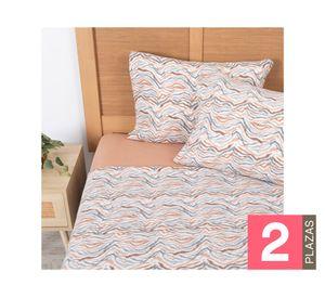 Juego sábanas 2 plazas microfibra Rapel diseño
