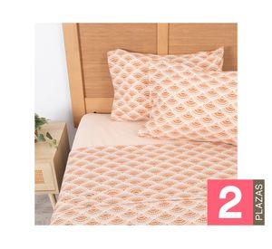 Juego sábanas 2 plazas microfibra Elqui diseño