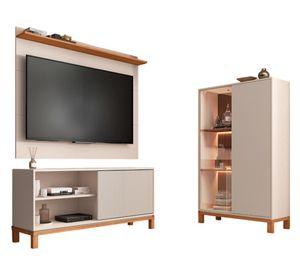 Panel TV 55" + rack 1.3 + vitrina&nbsp; off white