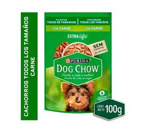 Alimento h煤medo cachorro sabor carne 100 g