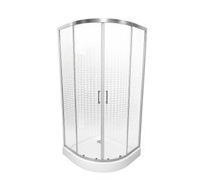 Shower curvo Elegant cuadros blanco 185x90x90 cm