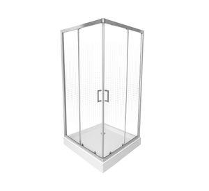 Shower recto Elegant cuadros blancos 185x90x90 cm