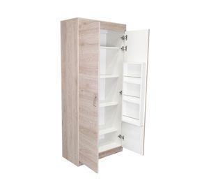 Despensa cocina Varese ceniza/blanco